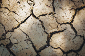 Dry soil. Global warming effect