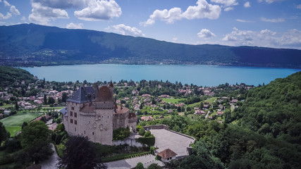Fototapeta na wymiar View above Annecy Lake in France