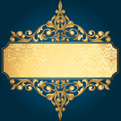 Golden ornate vintage design