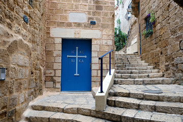 Entrance to the Greek Orthodox monastery in Jaffa