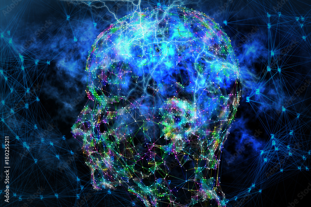 Poster Artificial intelligence and science concept