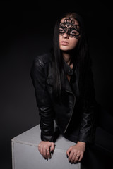 Stylish girl background isolated