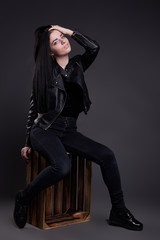 Stylish girl background isolated