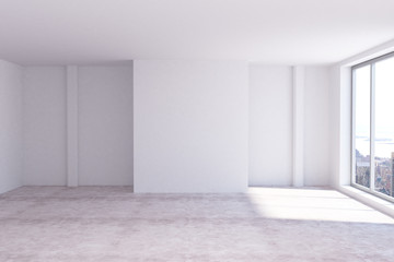 Fototapeta premium Abstract room with empty wall