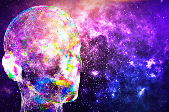 Artificial intelligence and creativity concept