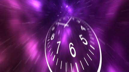 Keine Zeit - Uhr wird in schwarzes Loch gezogen