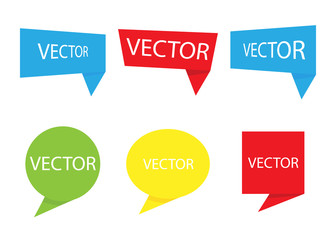 Set of vector banner. Annotation ribbon. Speech bubble isolated on white background. Vector illustration.