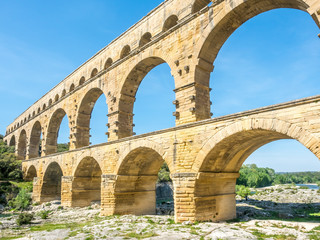 Fototapeta na wymiar Pont du Gard in Nimes, France