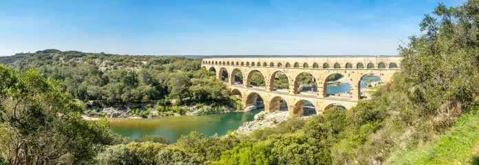 Foto op Plexiglas Pont du Gard Pont du Gard in Nmes, Frankrijk