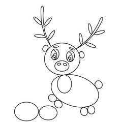 Little cute deer isolated on the white background