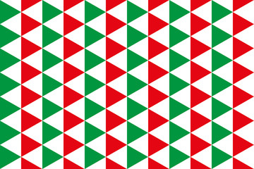geometric background of triangles in green, white and red