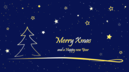 Fototapeta premium weihnachtskarte Merry Xmas and a Happy new year für Weihnachten