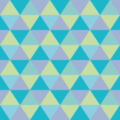 seamless geometric pattern of triangles in blue and green