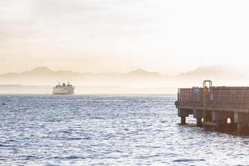 Obraz premium Ferry au large de Seattle