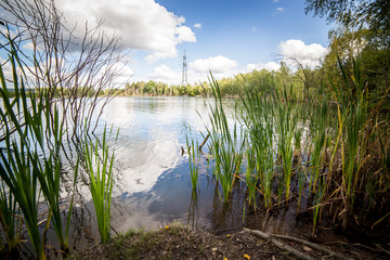 clay pit lake dörfles esbach bei coburg tongrube