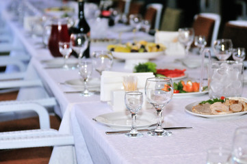 interior of summer restaurant