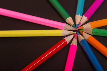 Naklejka premium colorful pencils