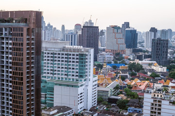 10 November, 2017: City buildings at Ekamai Bangkok Thailand