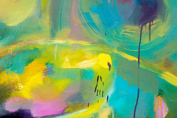 Fototapeta na wymiar Abstract painting - mixed media grunge, close up.