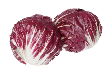 Two big Radicchio with contrast colour in full size.