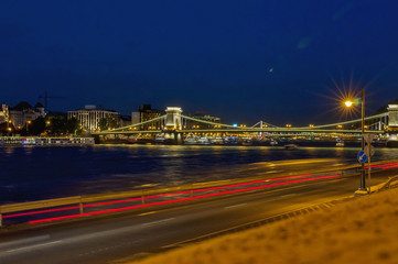 Fototapeta na wymiar Night Budapest city