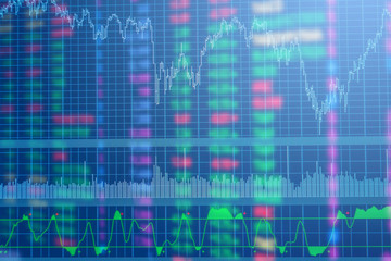 Candle stick graph chart of stock market investment trading