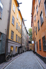 Obraz premium Street in Gamla Stan, Stockholm, Sweden