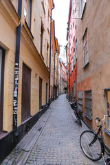 Fototapeta na wymiar Street in Gamla Stan, Stockholm, Sweden
