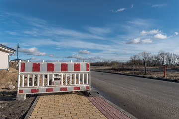 Barrier at a construction site