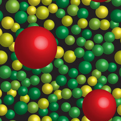 Green Red Balls Seamless Pattern