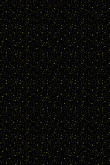Fototapeta premium Abstract black background with stars, flashes, dots, rings. Vector seamless pattern with geometric figures. Hipster fill. Gold image. Holiday composition. Multipurpose backdrop. Blank for workspace.