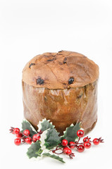 Panettone - Traditional Italian Christmas cake isolated - 180271618