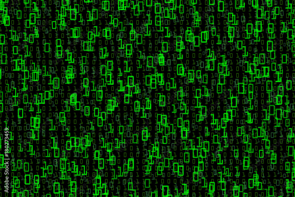 Wall mural Abstract Technology Binary code Background.