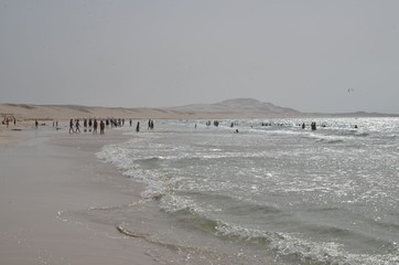 Plage du Cap-Vert en fin de journée, île de Boa Vista