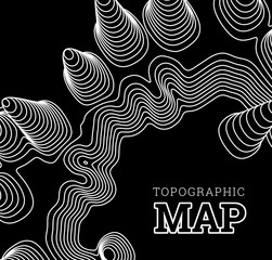 Topographical map of the locality, illustration