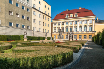 Fototapeta na wymiar Garden of the City Museum of Wrocław. 