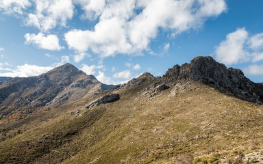 Fototapeta na wymiar Monte Tolu and Monte Parteo in the Balagne region of Corsica