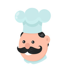 Funny smiling cook. Vector modern flat 