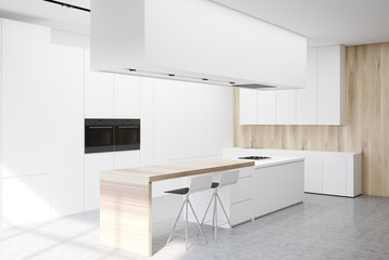 Luxury white kitchen side
