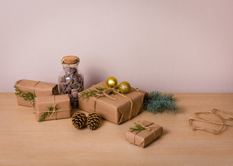 Christmas gifts with a decor