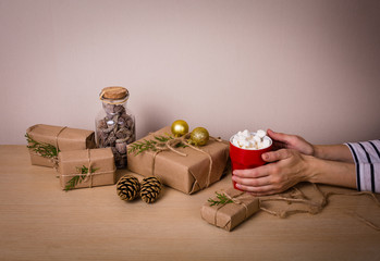 Christmas gifts with a decor