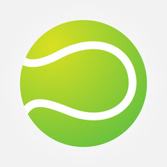 Ball tennis white sport design icon vector illustration eps 10. Tennis ball green on gray background isolated.