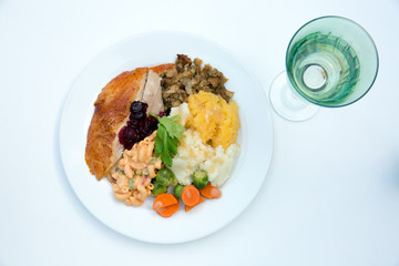 holiday turkey dinner plate