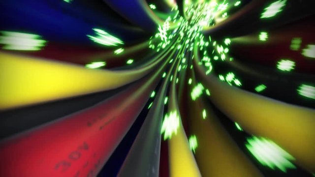 Wires cables hash tag fly through data internet tweet internet hashtag # 4k