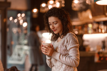 Girl in cafe