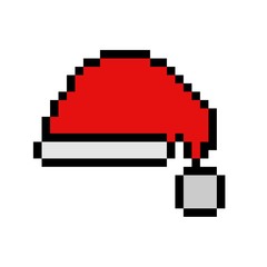 hat christmas pixel art