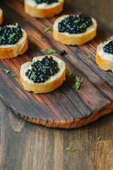 Black caviar food.