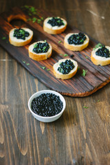 Black caviar food.