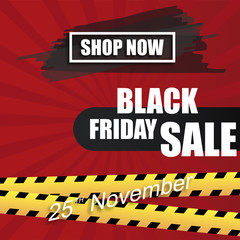 Black Friday sale banner. November 25th