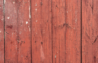 Fototapeta premium wooden boards of red color, with red paint